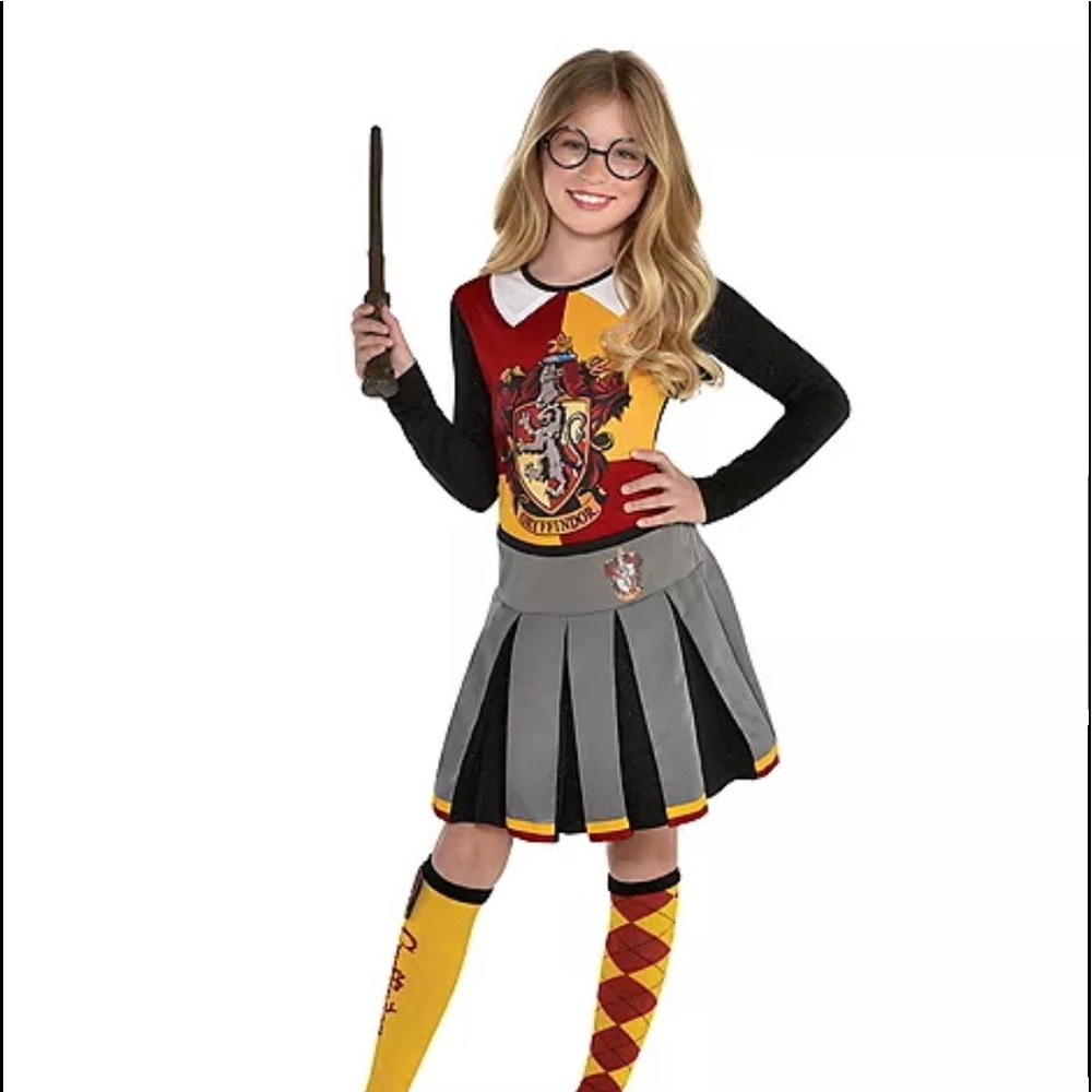 Kids Gryffindor Shirt with sparkly sleeves (18teens)